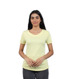 Yellow Supima Cotton Round-Neck T-shirt for Women