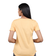 Orange Supima Cotton Round-Neck T-shirt for Women