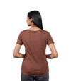 Brown Supima Cotton Round Neck T-shirt for Women
