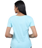 Blue Supima Cotton Round-Neck T-shirt for Women