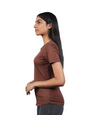 Brown Supima Cotton Round Neck T-shirt for Women
