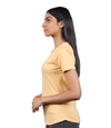 Orange Supima Cotton Round-Neck T-shirt for Women