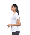White Supima Cotton Round-Neck T-shirt for Women