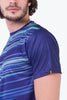 Zorian Aqua blue line Dry-fit T-shirt for Men
