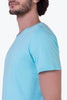 Blue Supima Cotton Round-Neck T-shirt for Men