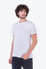 White Supima Cotton Round-Neck T-shirt for Men