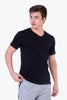 Black V-Neck 100% cotton T-shirt for HOME COMFORT