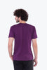 Textured Violet V-neck 100% cotton T-shirt for Out door leisure