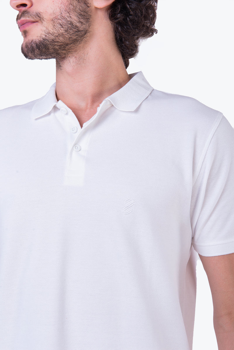 Slim fit Premium Bright White Polo T-shirt for Men – Zorian