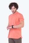 Slim fit premium fresh peach Polo T-shirt for Men