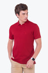 Slim fit premium Deep Red Polo T-shirt for Men