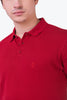 Slim fit premium Deep Red Polo T-shirt for Men