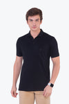 Slim fit premium Bold Black Polo T-shirt for Men