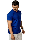 Deep Blue V-Neck 100% cotton T-shirt for HOME COMFORT